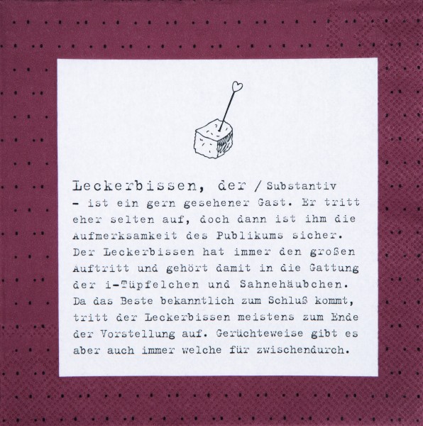 Servietten – Leckerbissen