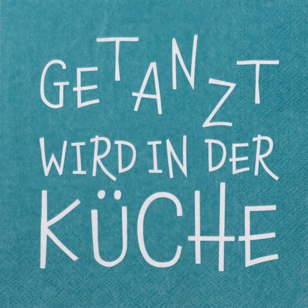 Serviette Getanzt wird in der Küche