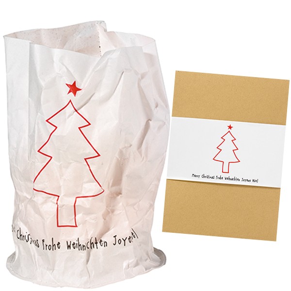 Papierlichtkarte Tannenbaum
