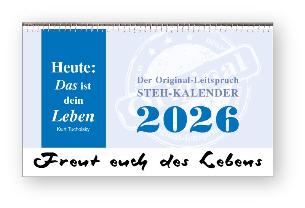 Original-Leitspruch-Steh-Kalender 2026