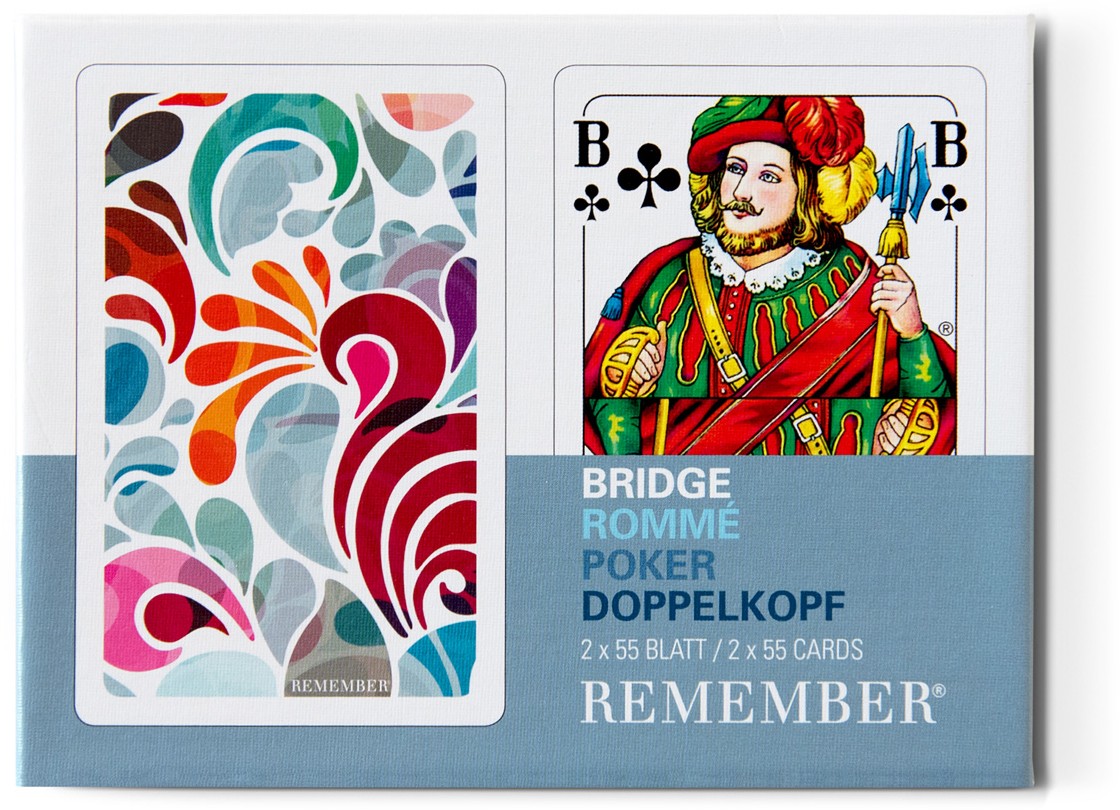 Remember Spielkarten Solena 2 x 55 Blatt 