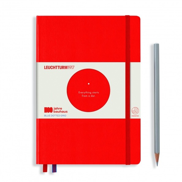 Notizbuch Medium (A5), Rot Hardcover_Bauhaus Edition