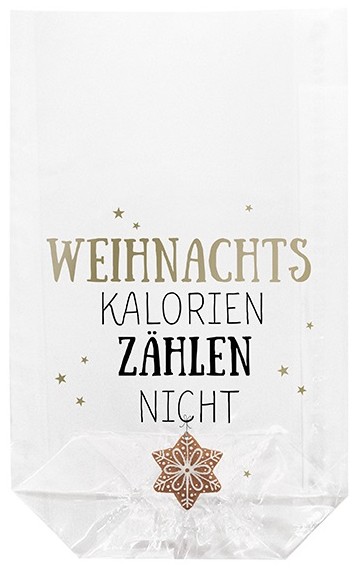 Klarsichtbeutel Weihnachtskalorien