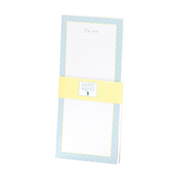 To do Liste Happy Notes 100x220mm/60 Blatt, bedruckt