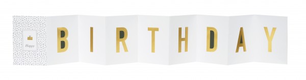 Leporellokarte – Happy Birthday