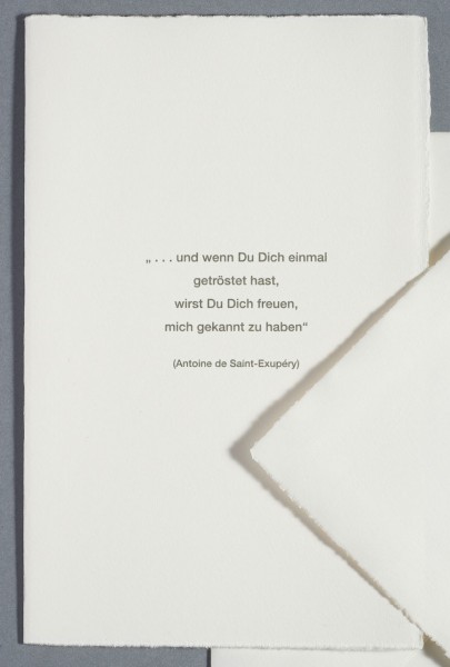 Karte Trauer Saint-Exupery