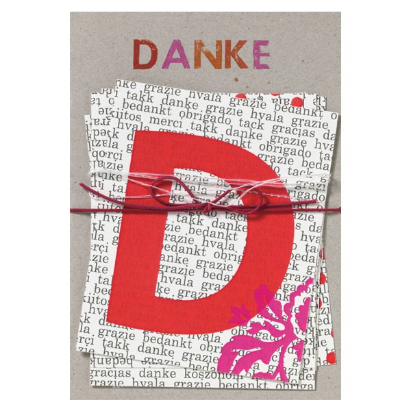 Girlandenkarte Danke