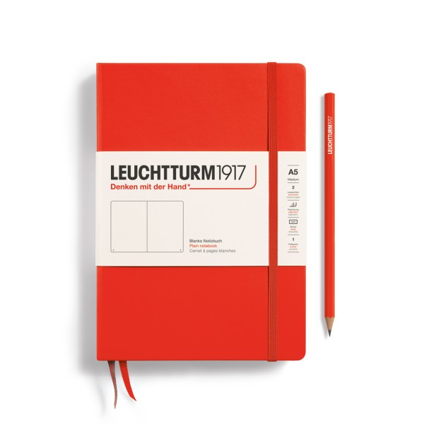 Notizbuch Medium (A5), Hardcover, 251 nummerierte Seiten, Lobster, blanko