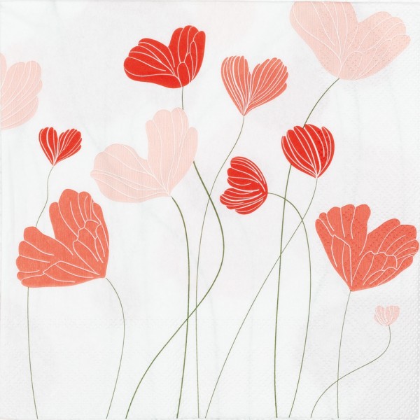 Servietten – Herzblüten