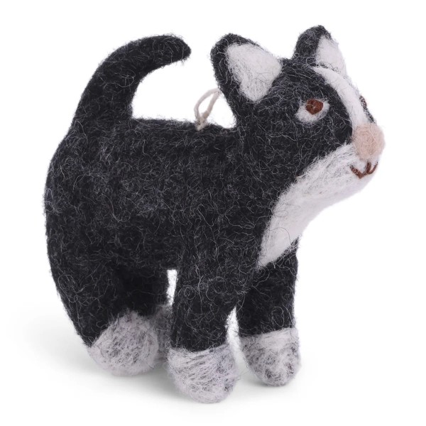 Filz schwarze Katze