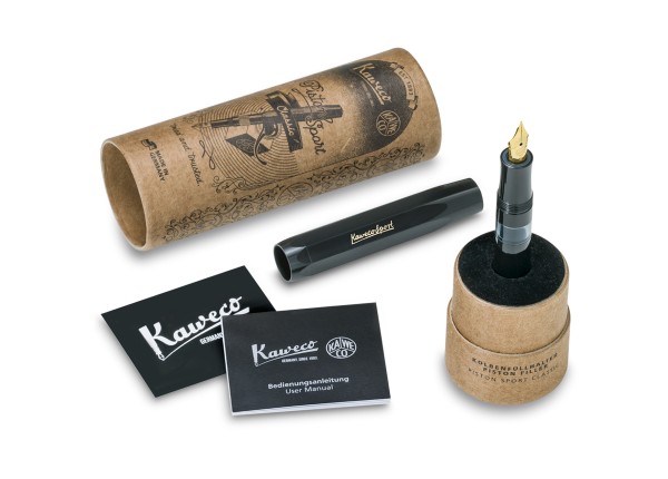 Kaweco Kolbenfüllhalter - Piston Sport classic black/gold
