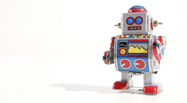 Roboter bunt, Blechspielzeug