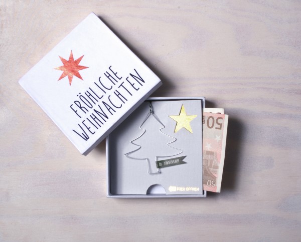 Winter Geldgeschenkbox Fröhliche Weihnachten