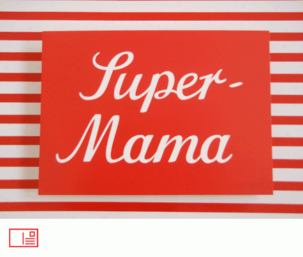 Postkarte Super Mama