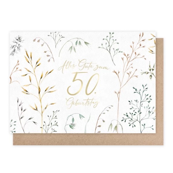 Klappkarte – 50. Geburtstag