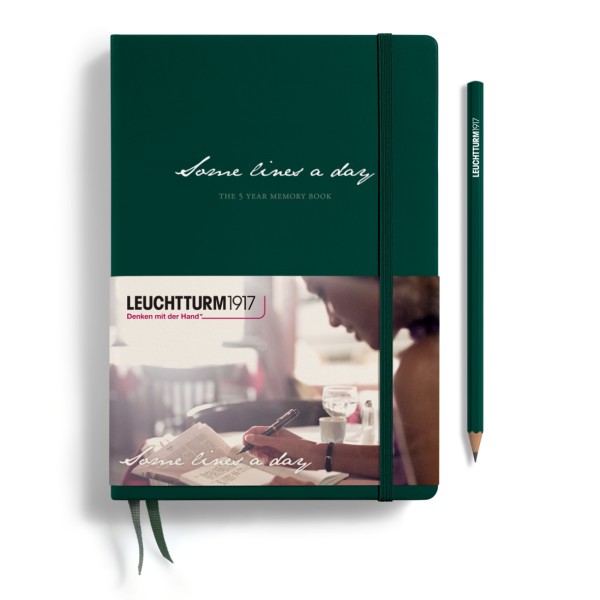 Some lines a day - forest green - Fünfjahresbuch