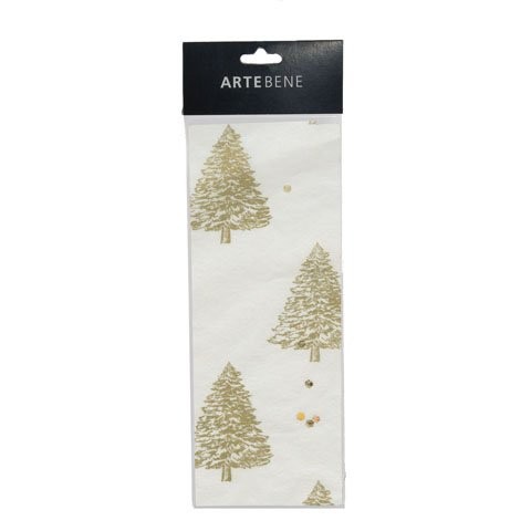 Tissue Papier Bäumchen gold