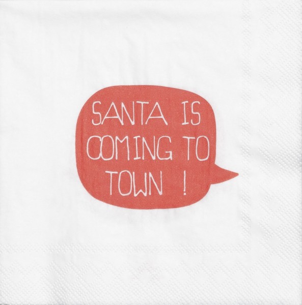 Servietten – Santa is …