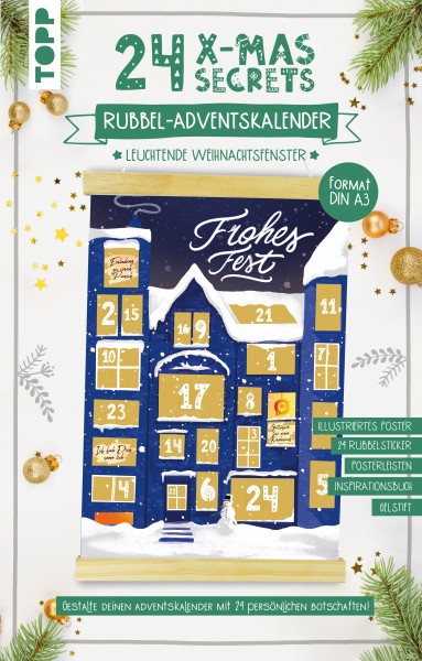 Rubbel-Adventskalender – Leuchtende Weihnachtsfenster
