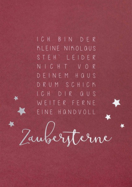Weihnachtspostkarte – Ich bin der kleine Nikolaus ...