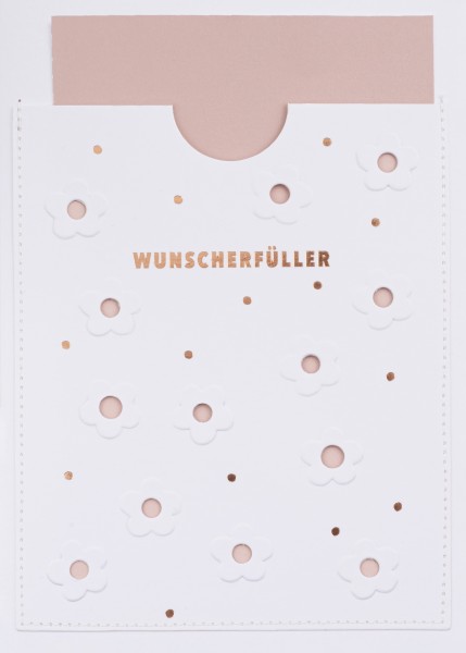 Klappkarte Blütenprägung - Wunscherfüller