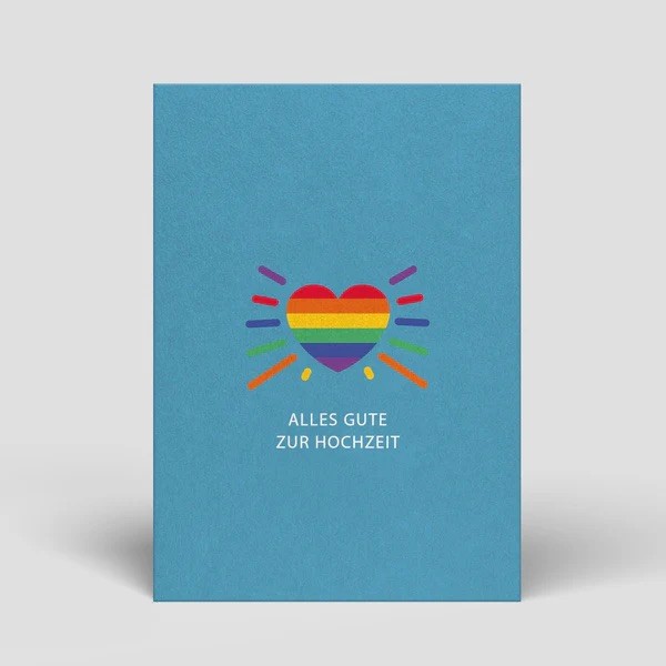 Postkarte Hochzeit - Diversity