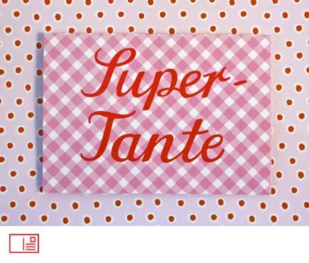 Postkarte Super Tante