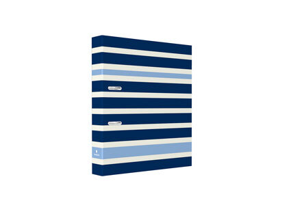 Ordner 7cm Marine/Ciel Stripes
