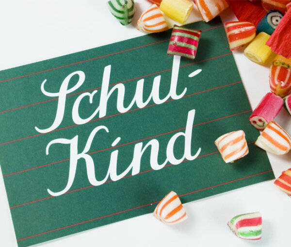 Postkarte Schulkind