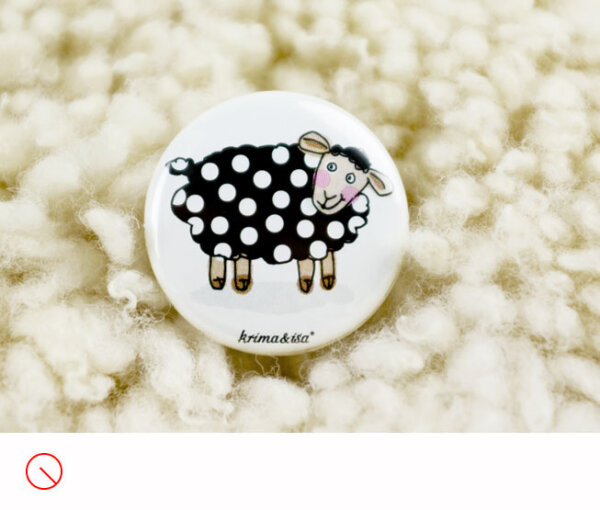 Button schwarzes Schaf