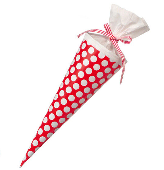 Schultüte M Punkte Rot