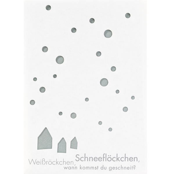 Weihnachtskarte Lichttüte Schneeflöckchen