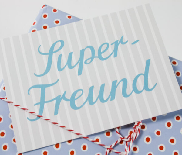 Postkarte Super Freund