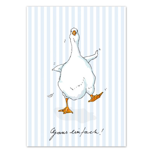 Postkarte Gans Einfach