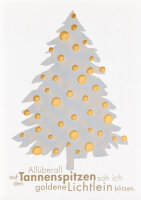 Weihnachtskarte Lichttüte Tannenspitzen