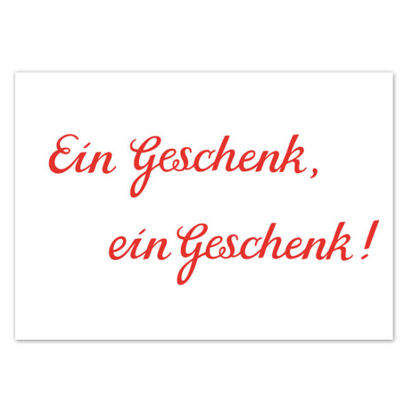 Postkarte Ein Geschenk