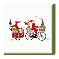 Servietten – Weihnachtsfahrrad