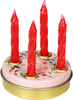Mini Adventkranz Dose rosa