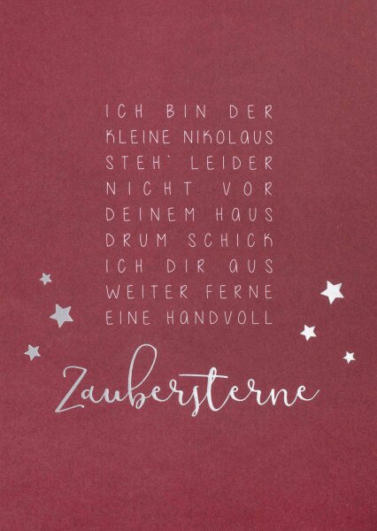 Weihnachtspostkarte – Ich bin der kleine Nikolaus ...