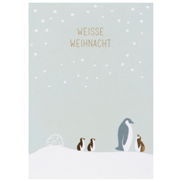 Weihnachten Tierpostkarte Pinguine