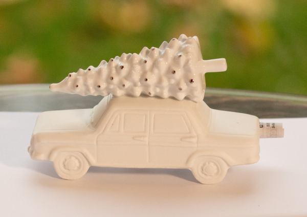 Winter Scheinchenhalter – Auto mit Baum