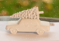 Winter Scheinchenhalter – Auto mit Baum