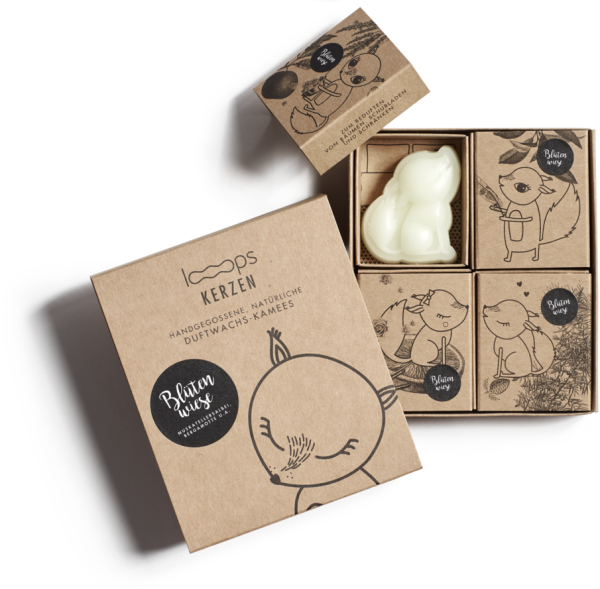 Kamee Set Vierer – Blütenwiese