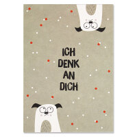Postkarte Hunde – Ich denke an dich