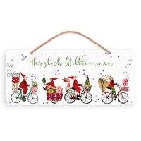 Blechschild Weihnachtsfahrrad