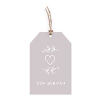 Geschenkanhänger mit Band – Von Herzen