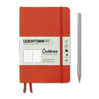 Outlines Notizbuch B6+ Orange