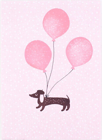 Postkarten Wilde Punkte Rosa