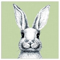 Servietten – Hase, apfelgrün