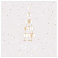 Servietten – Gläser Cheers, taupe